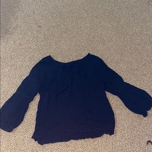 Dark blue long sleeve top